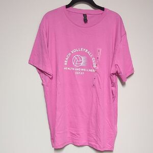 NWT Cotton On Body Pink Beach Volleyball Graphic Tee